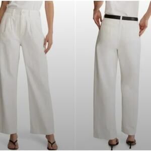 Madewell Baggy Straight Jeans Tile White Size 32 NWT High Rise Pleated